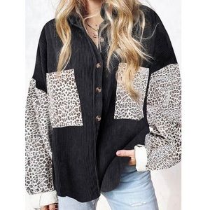 Leopard Corduroy Shacket